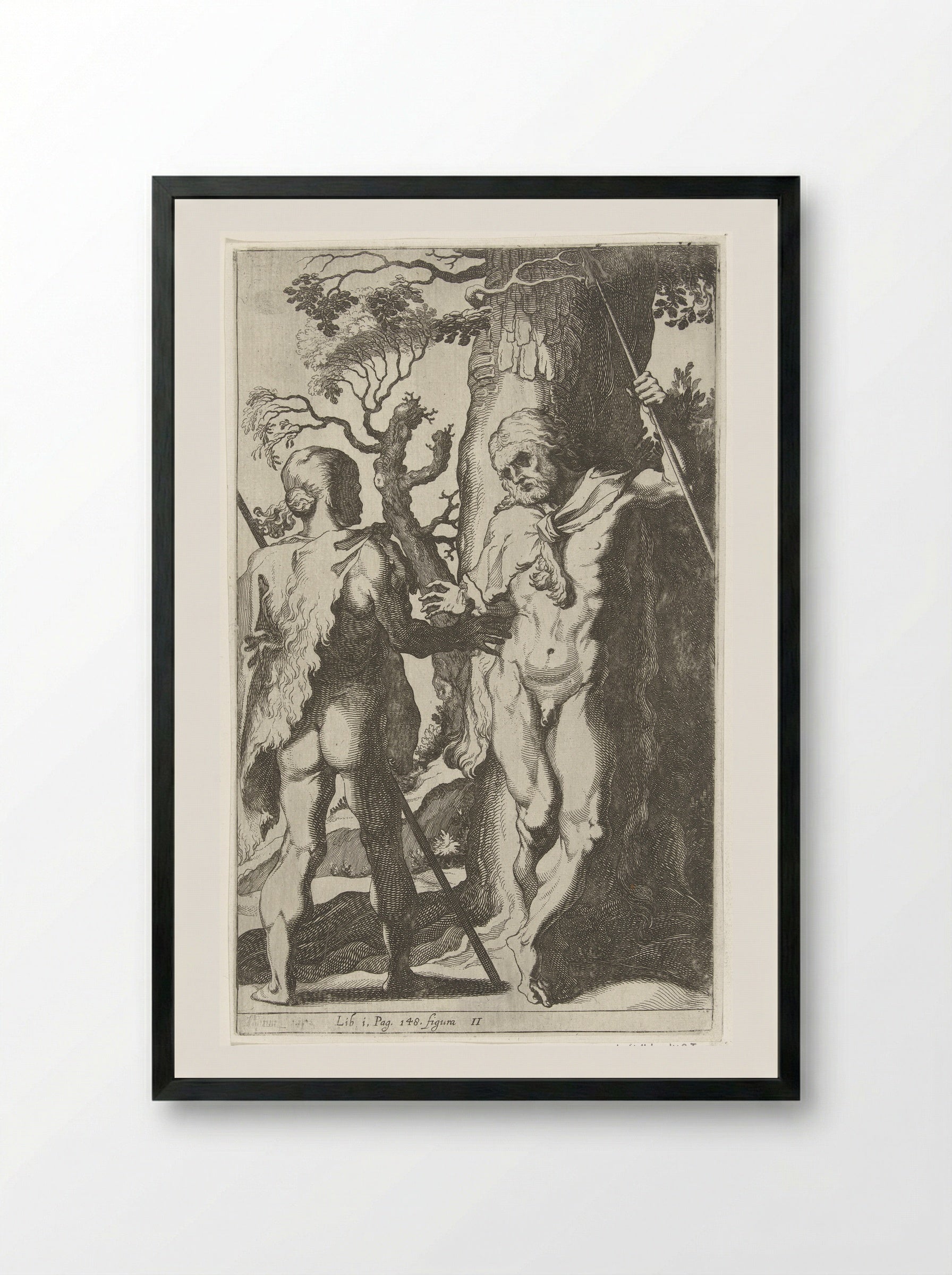 Twee Germaanse mannen - Simon Frisius - Framed Print Black