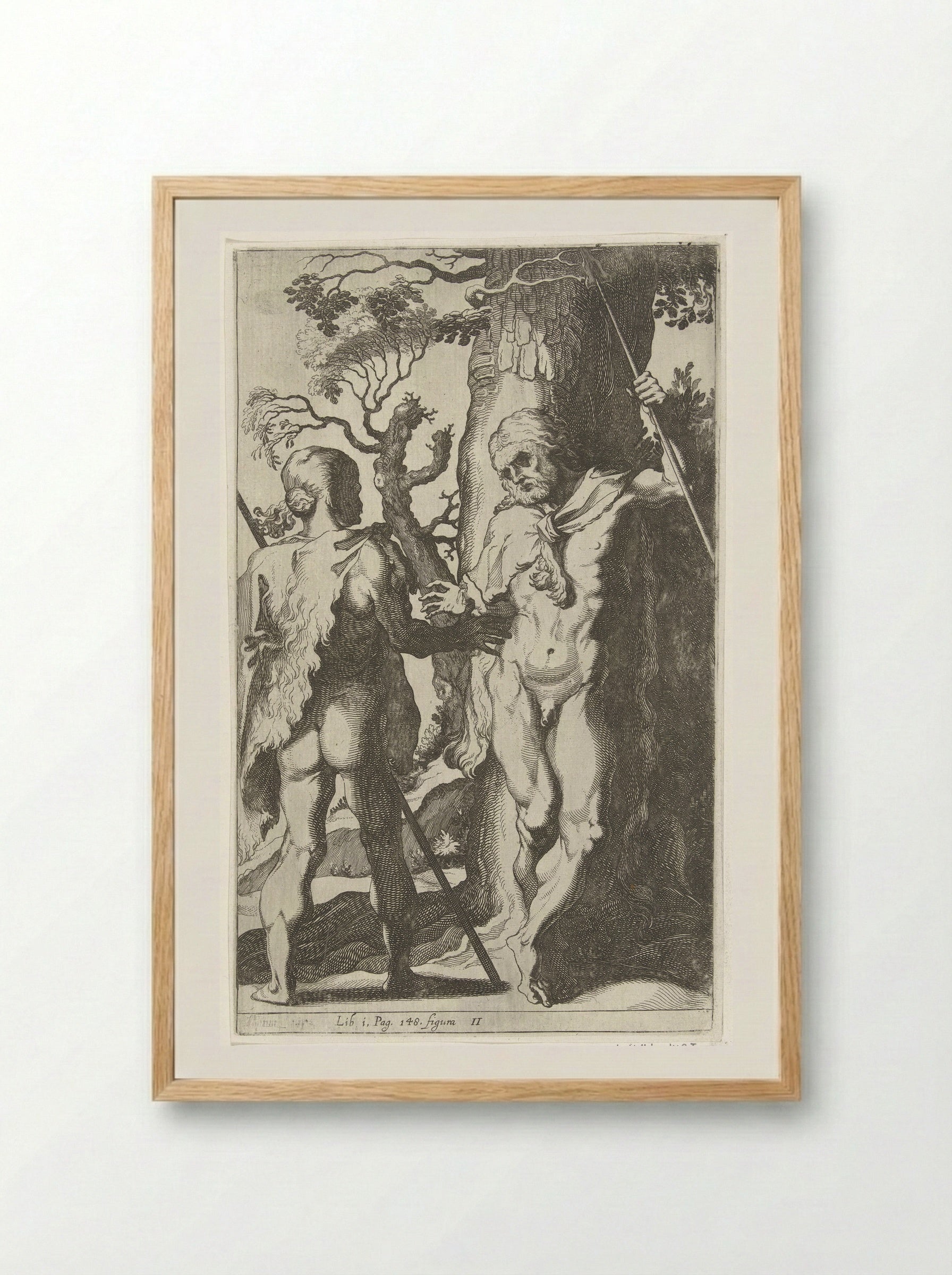 Twee Germaanse mannen - Simon Frisius - Framed Print Wood