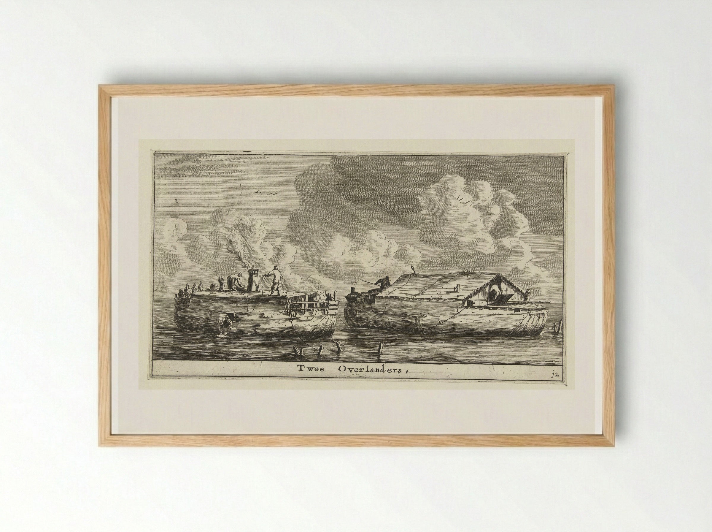 Twee Overlanders - Reinier Nooms - Framed Print Wood