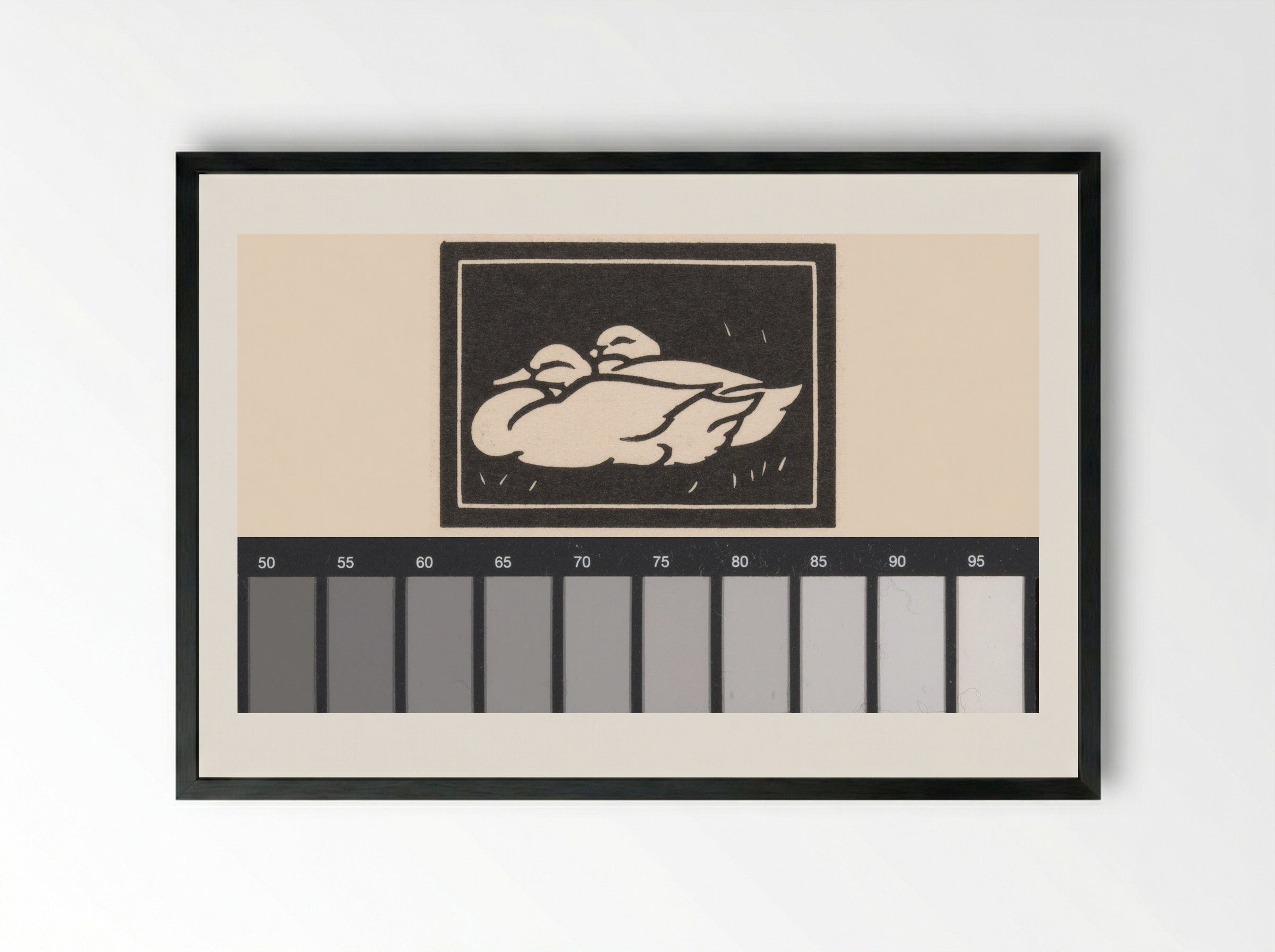 Twee eenden (Two Ducks) - Julie de Graag - Framed Print Black