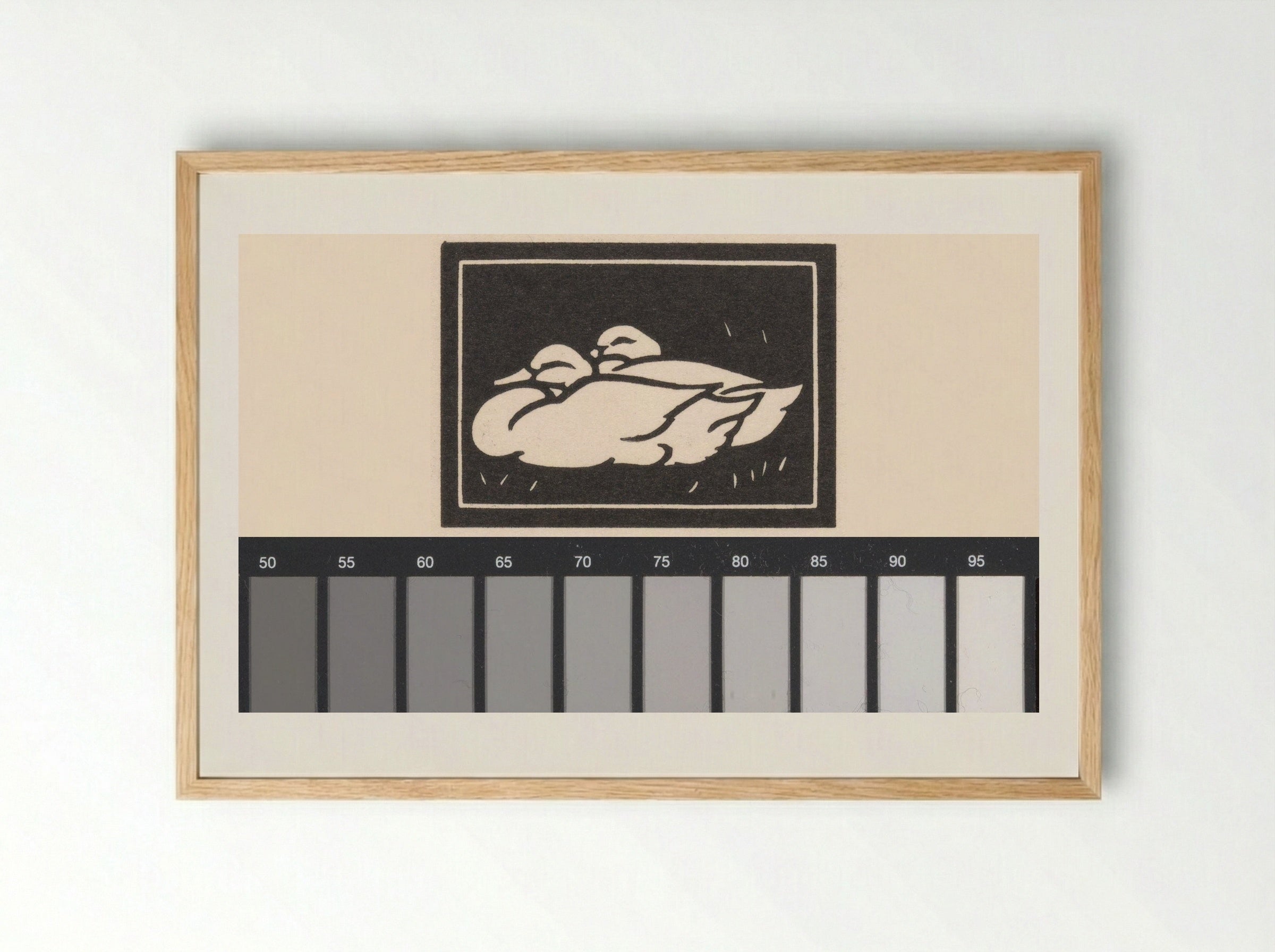 Twee eenden (Two Ducks) - Julie de Graag - Framed Print Wood