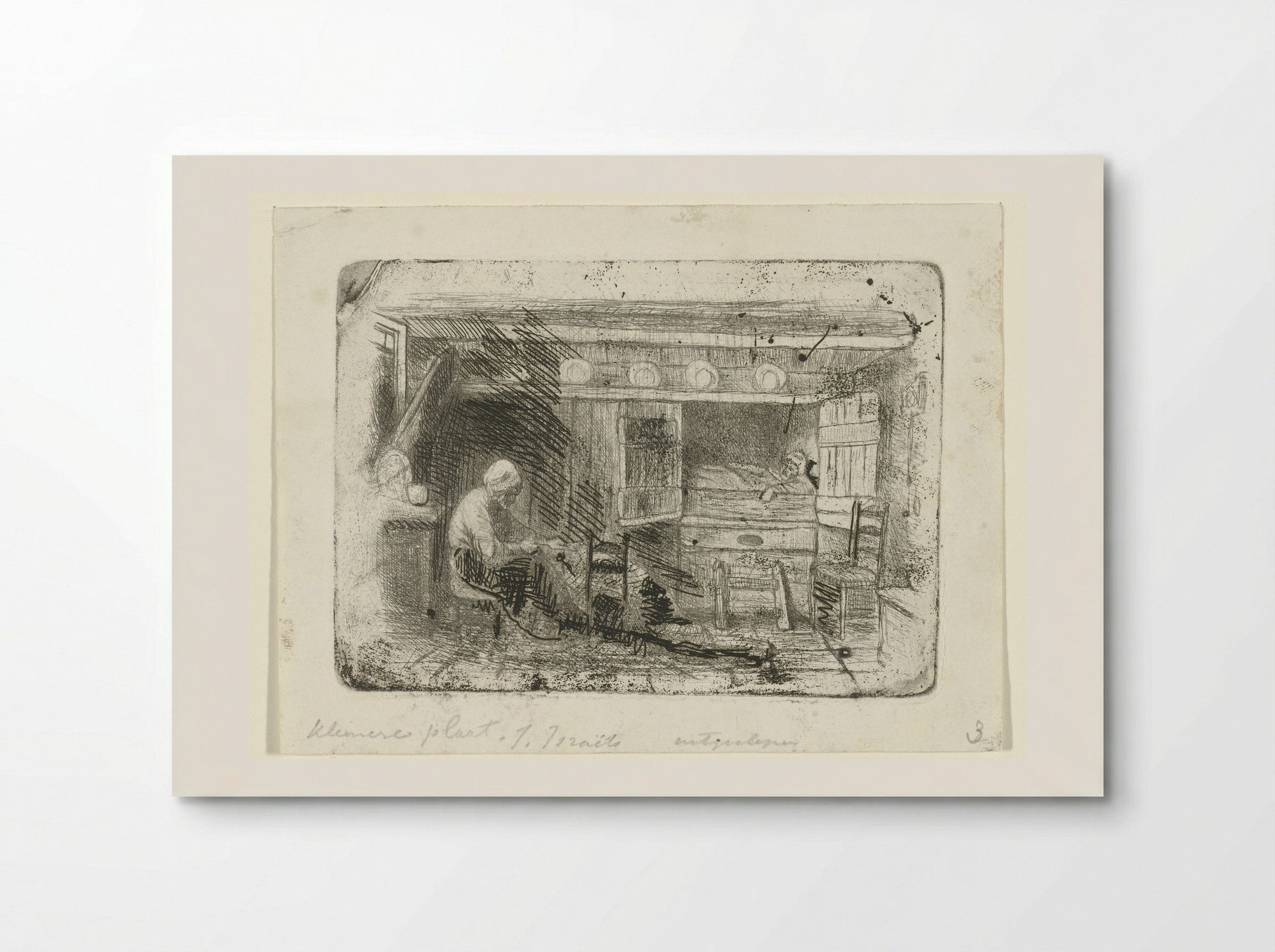 Twee figuren in een interieur - Jozef Israëls - Poster