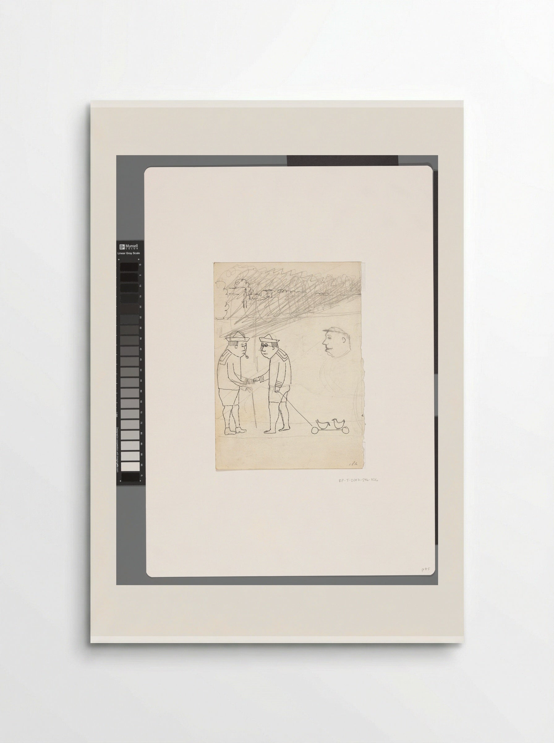 Twee figuren in een matrozenpak schudden elkaar de hand - Willem Westbroek - Poster