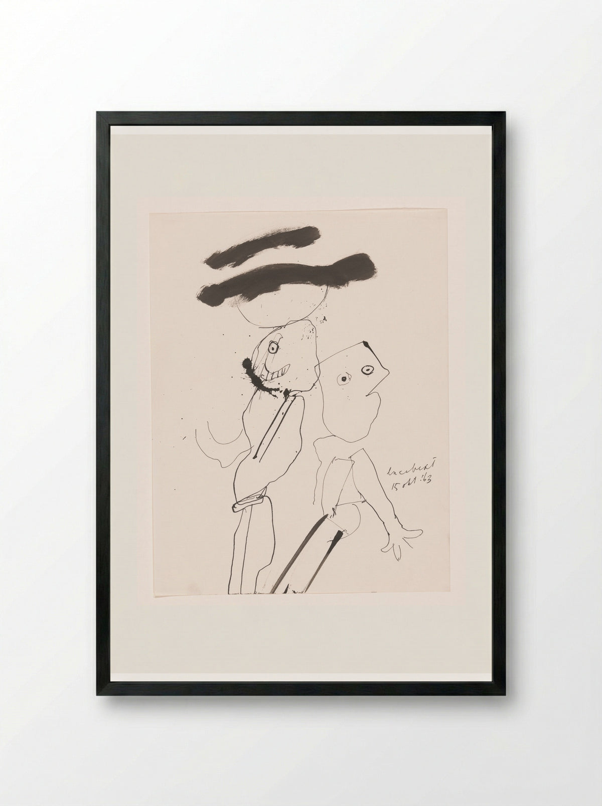 Twee figuren - Lucebert - Framed Print Black