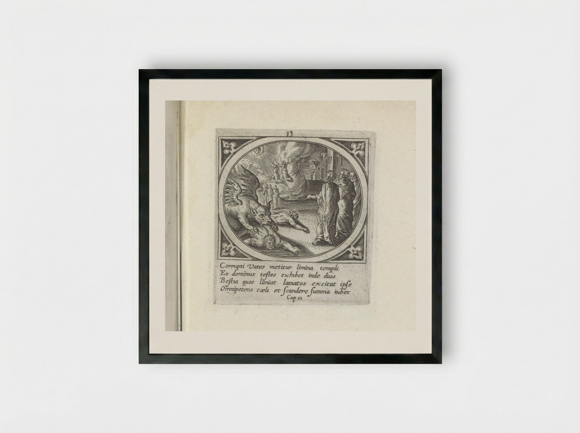 Twee getuigen - Gerard de Jode - Framed Print Black