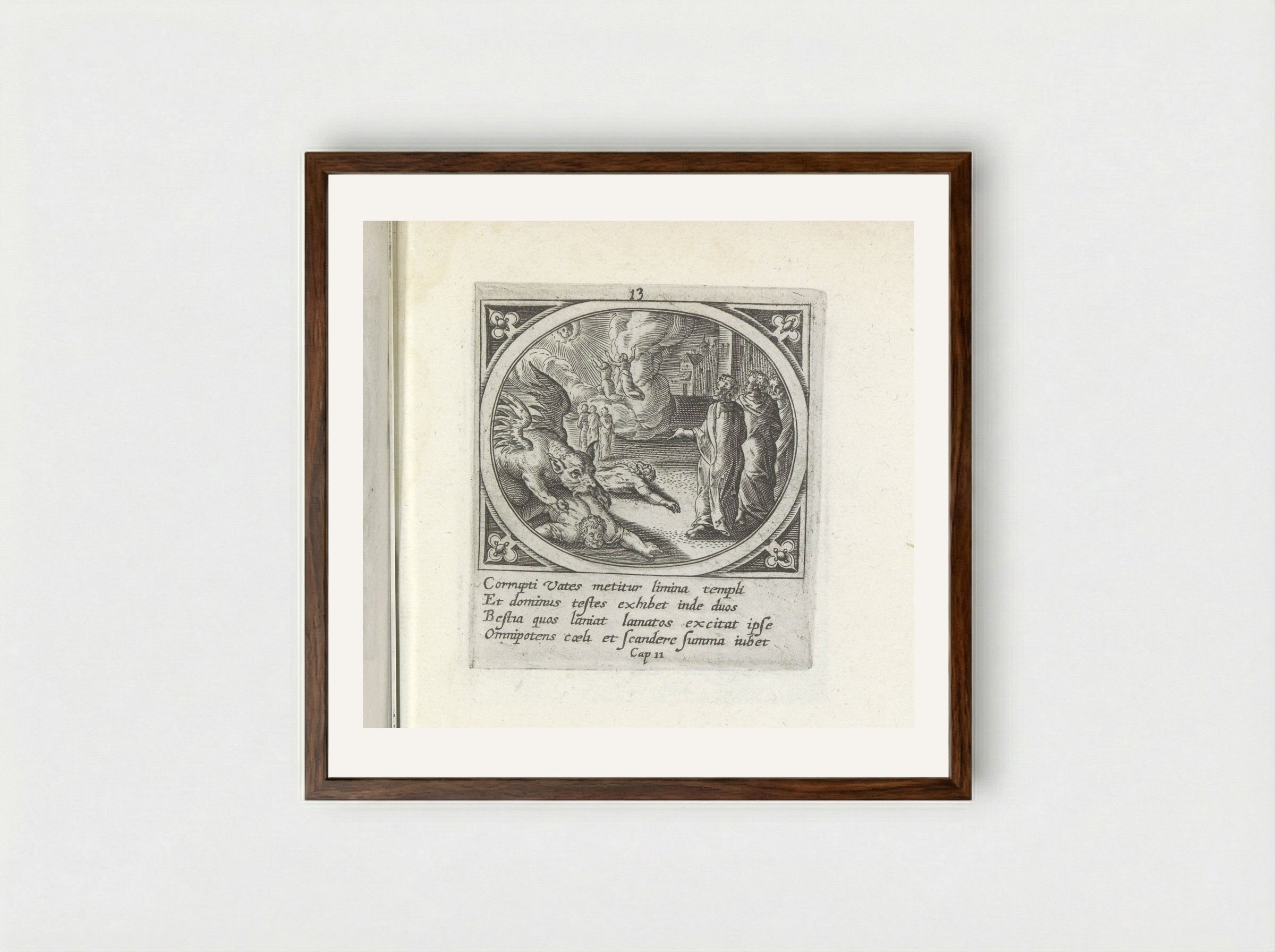 Twee getuigen - Gerard de Jode - Framed Print Dark Wood