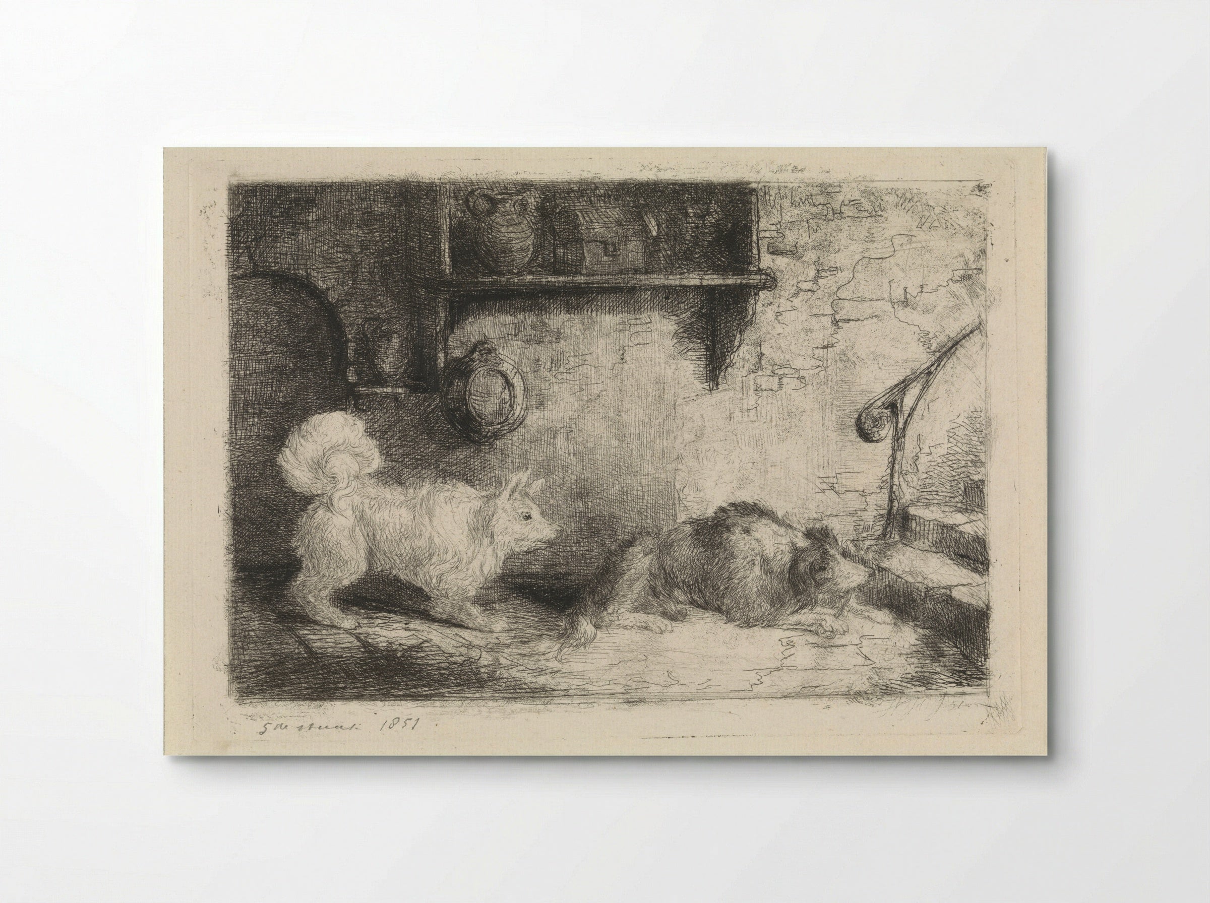 Twee honden (Two Dogs) - Jan Karel Jacob de Jonge - Poster