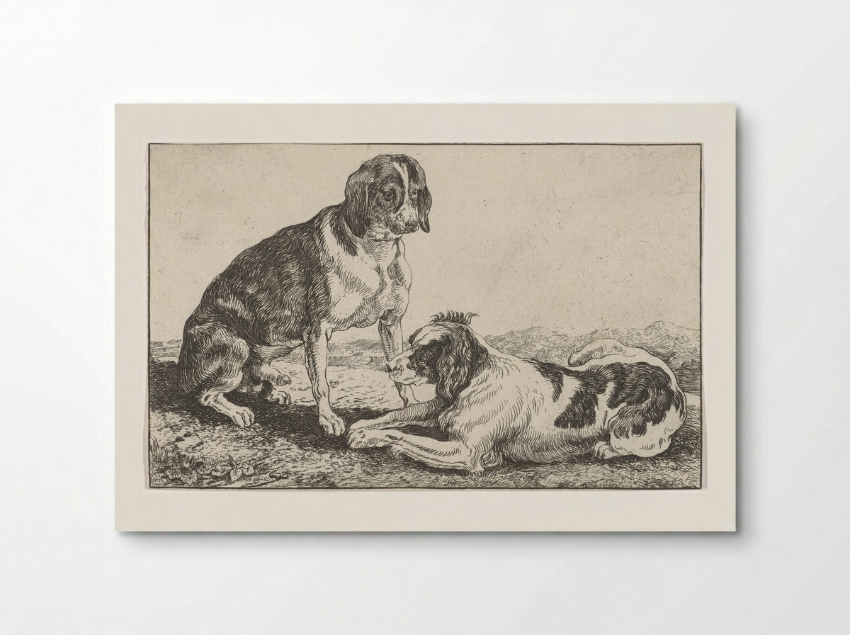 Twee honden (Two Dogs) - Johan le Ducq - Poster