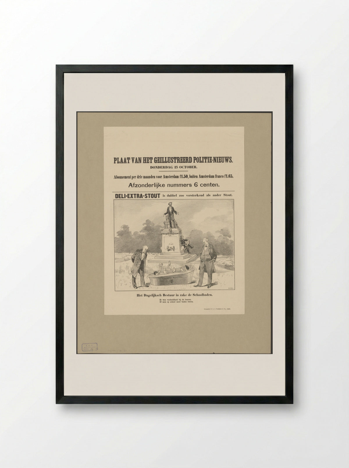 Twee jongens in een badkuip - Alfaro Reijding - Framed Print Black