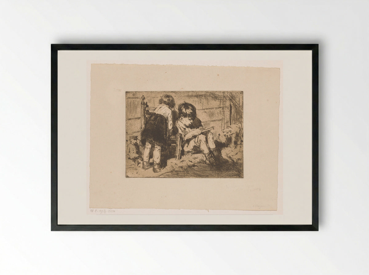 Twee kinderen - Han van Meegeren - Framed Print Black
