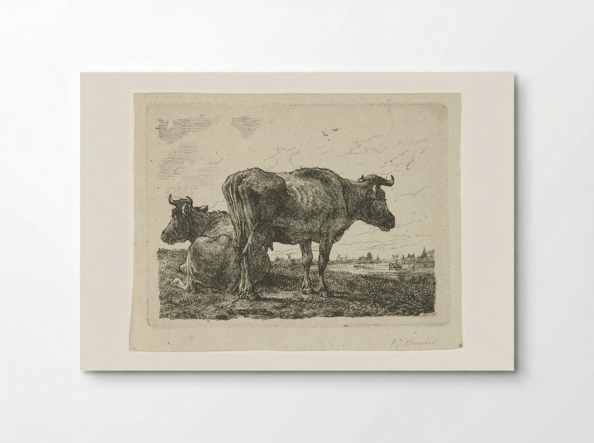Twee koeien (Two Cows) - Anthony Jacobus Offermans - Poster
