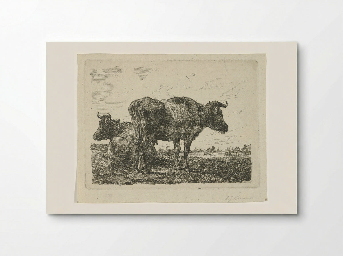 Twee koeien (Two Cows) - Anthony Jacobus Offermans - Poster