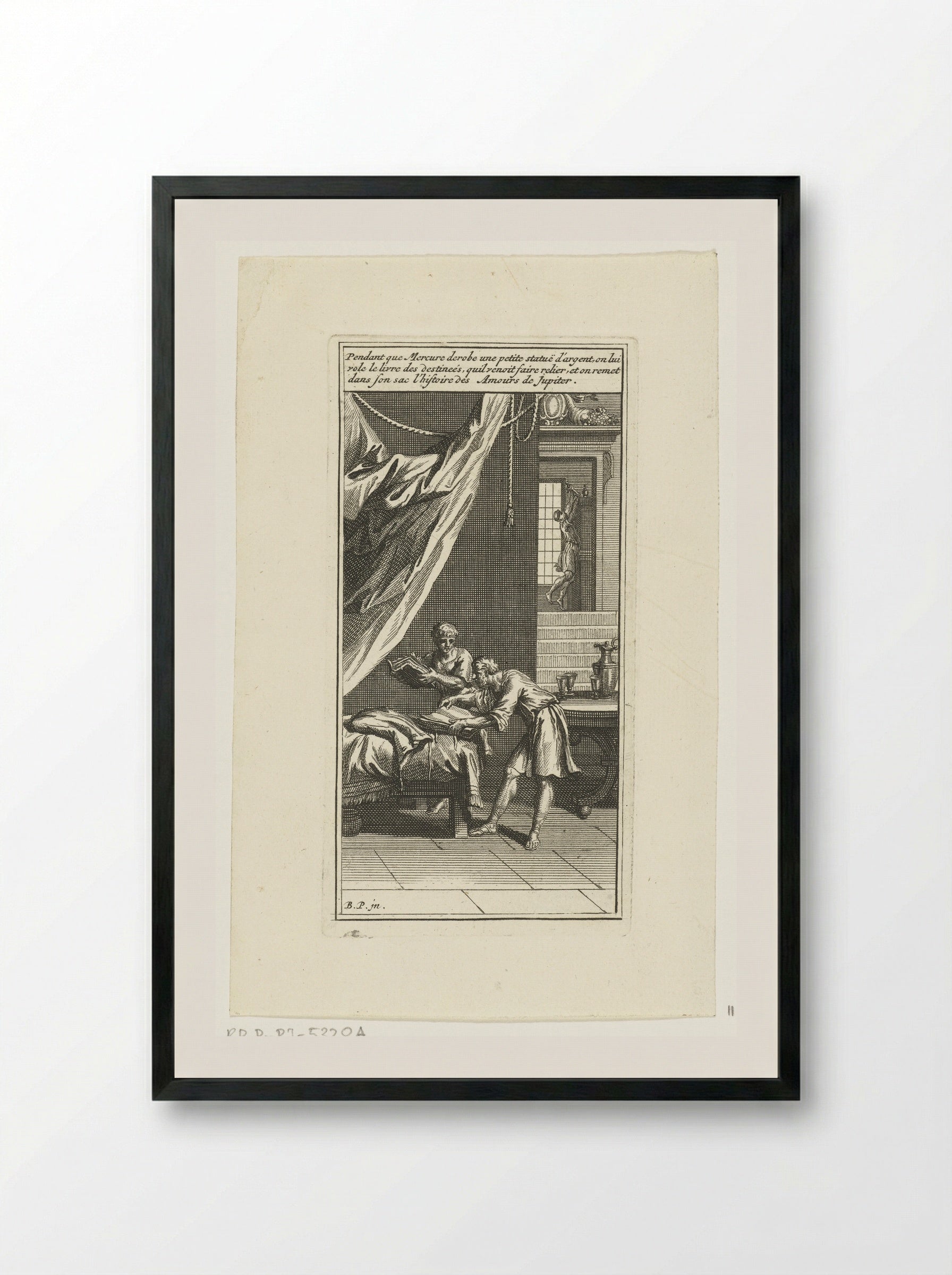 Twee mannen bladeren in boeken - Andries van Buysen (Sr.) - Framed Print Black