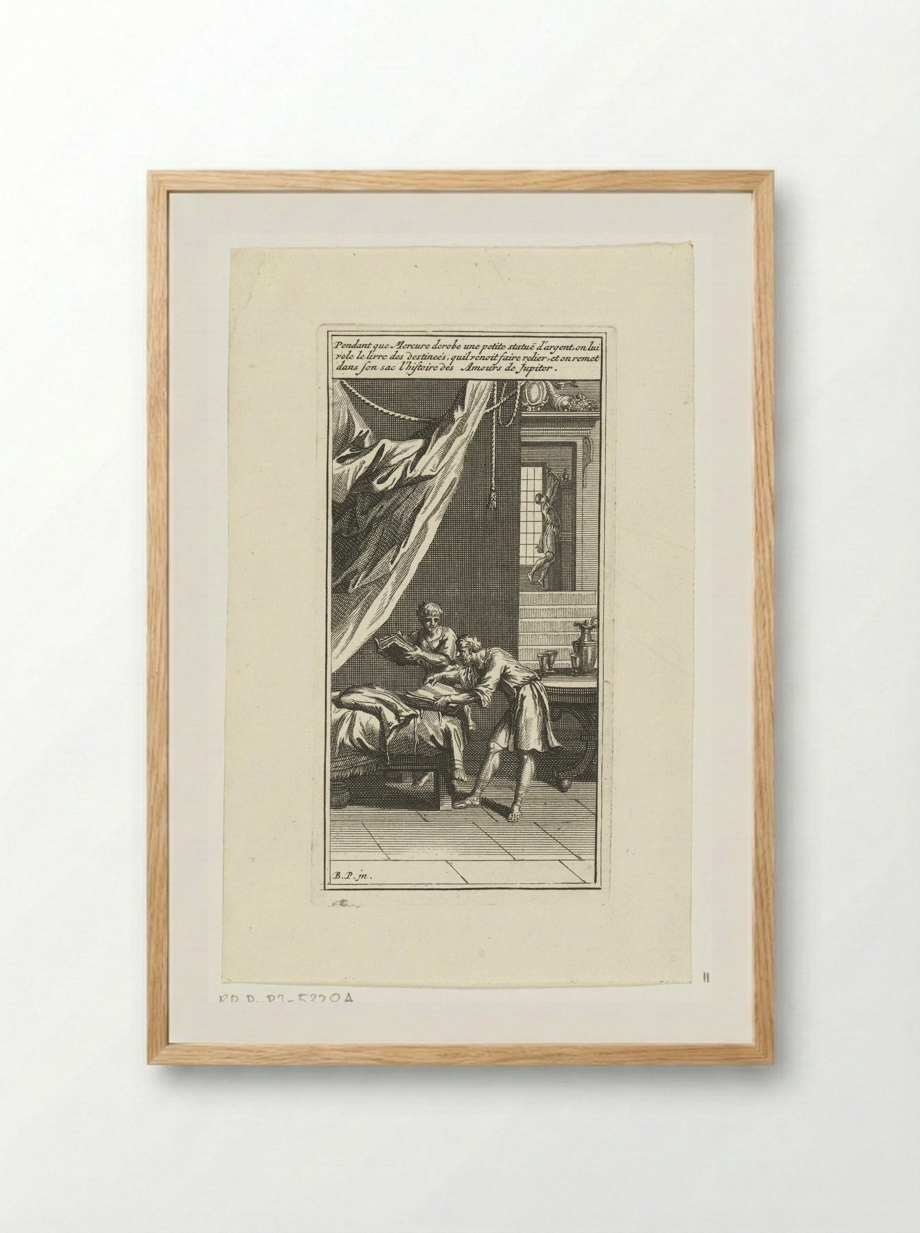 Twee mannen bladeren in boeken - Andries van Buysen (Sr.) - Framed Print Wood