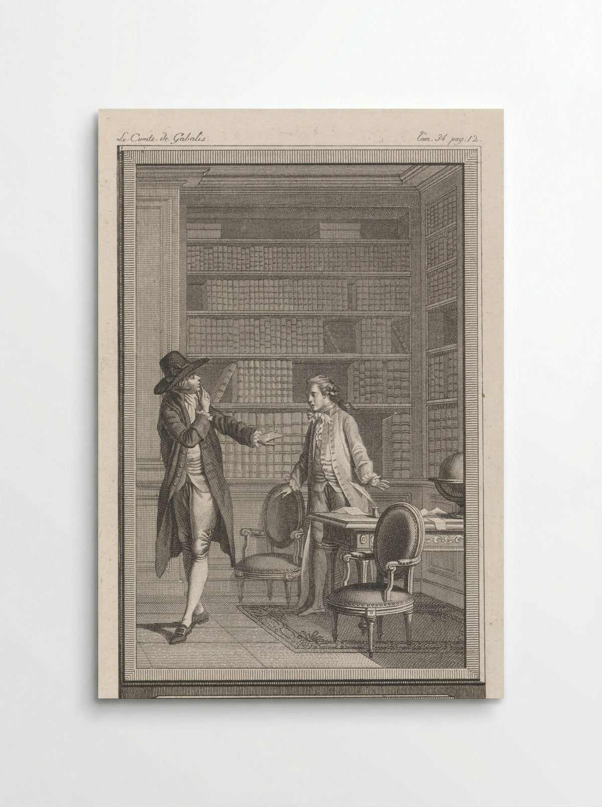 Twee mannen in conversatie (Le Comte de Gabalis) - Barde, Magnet & Compagnie - Poster