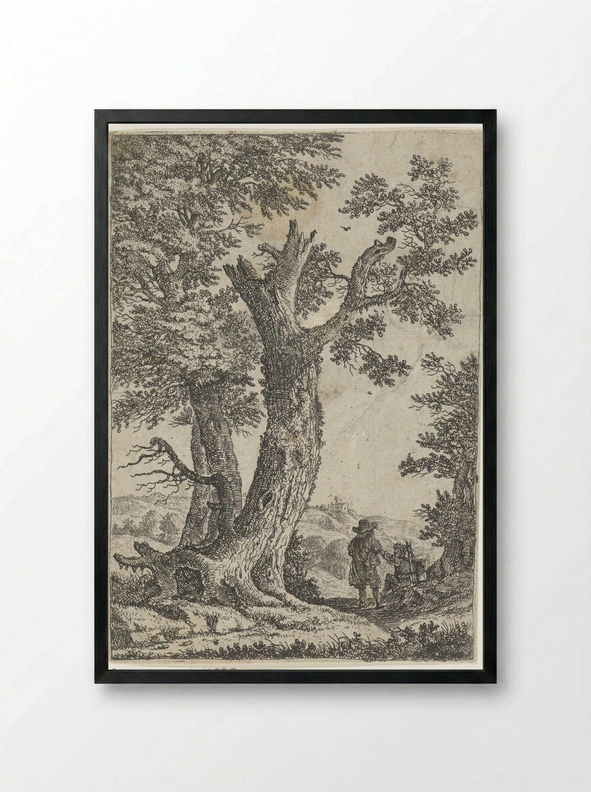 Twee mannen in gesprek - Willem van Bemmel - Framed Print Black