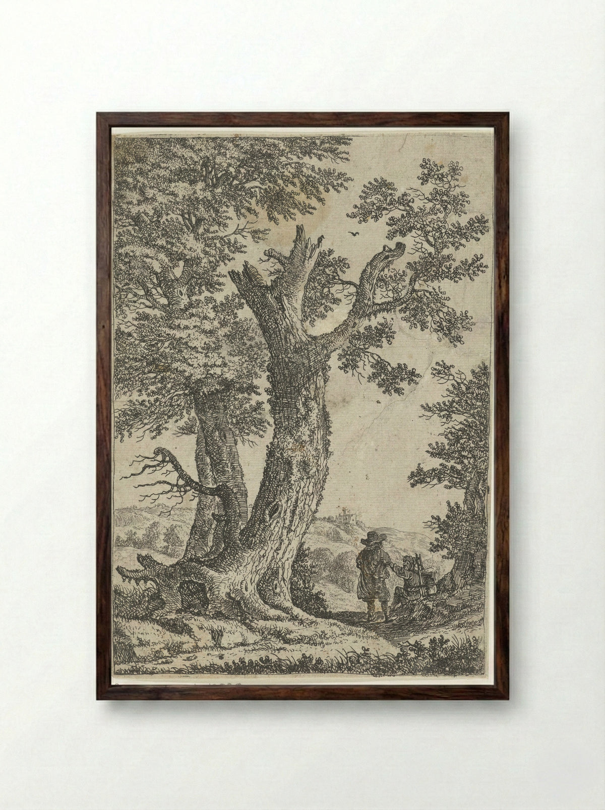 Twee mannen in gesprek - Willem van Bemmel - Framed Print Dark Wood