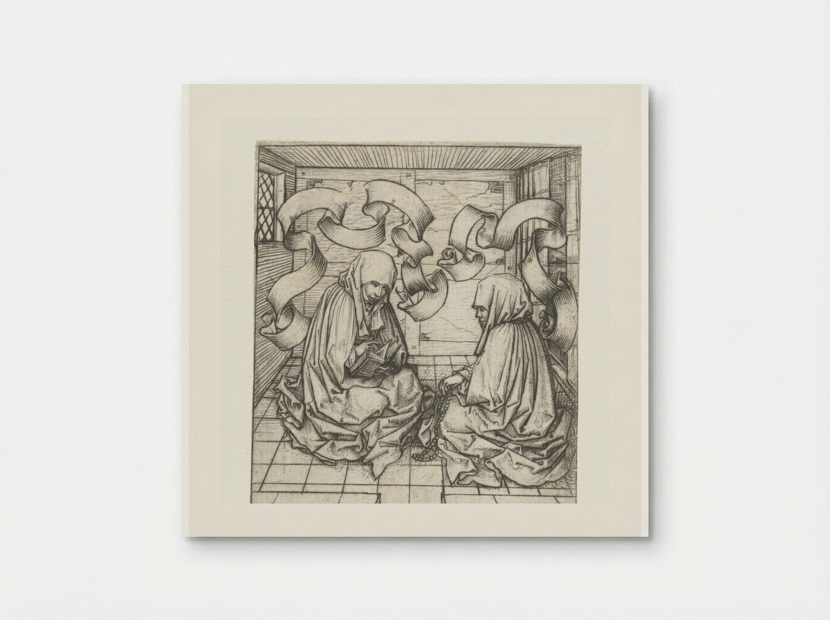Twee nonnen (Two Nuns) - Meester van het Amsterdamse Kabinet - Poster