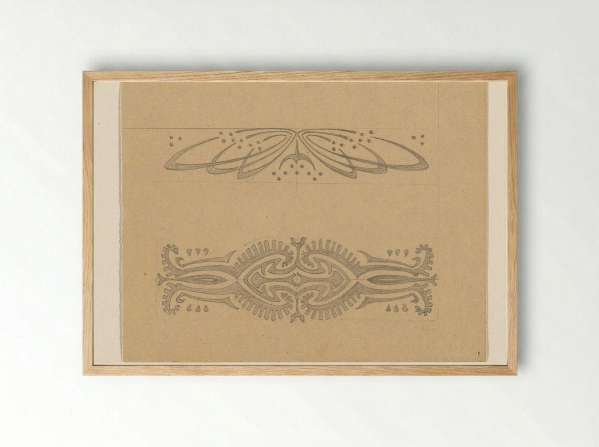 Twee ornamenten - Julie de Graag - Framed Print Wood