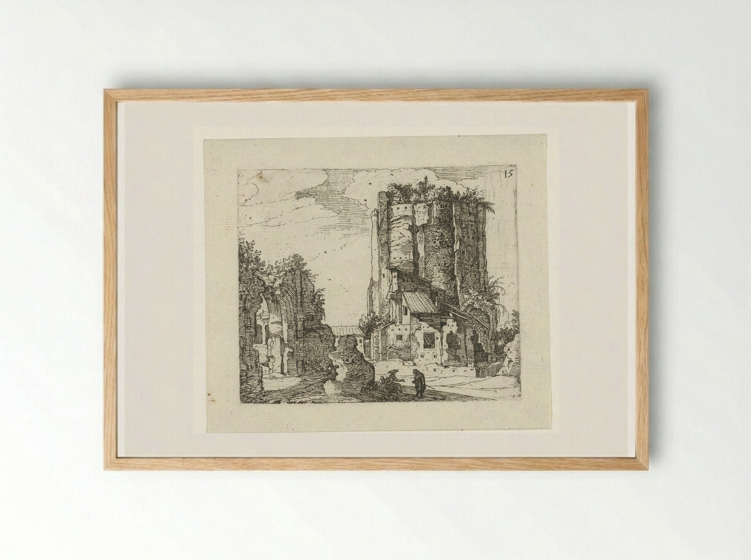Twee ruïnes - Guilliam van Nieulandt (II) - Framed Print Wood