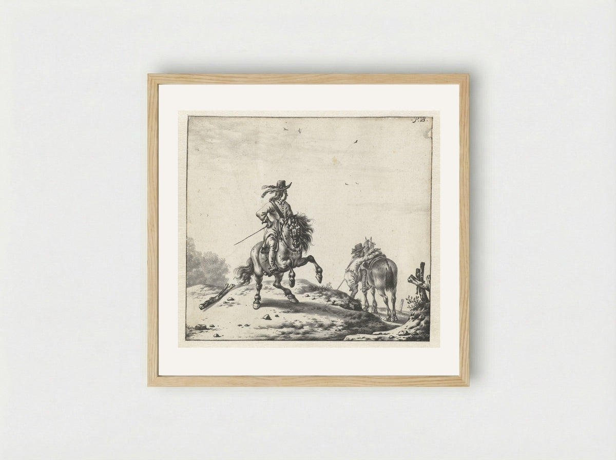 Twee ruiters (Two Riders) - Pieter Cornelisz. Verbeeck - Framed Print Wood