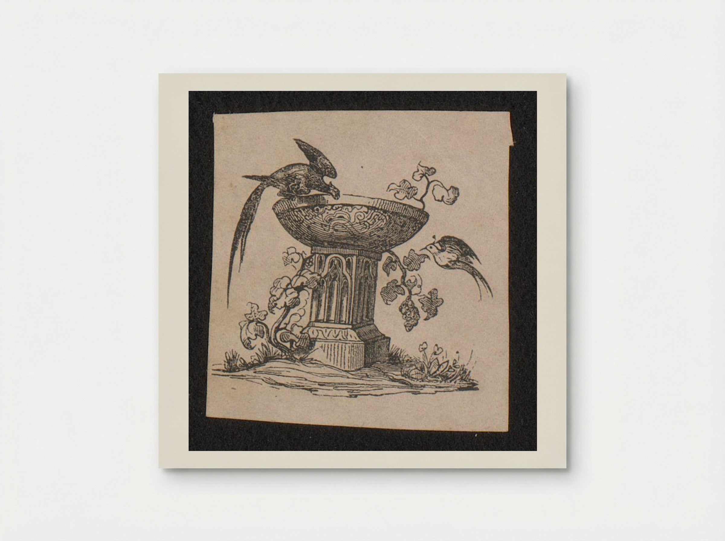 Twee siervogels bij een sokkel - Isaac Weissenbruch - Poster