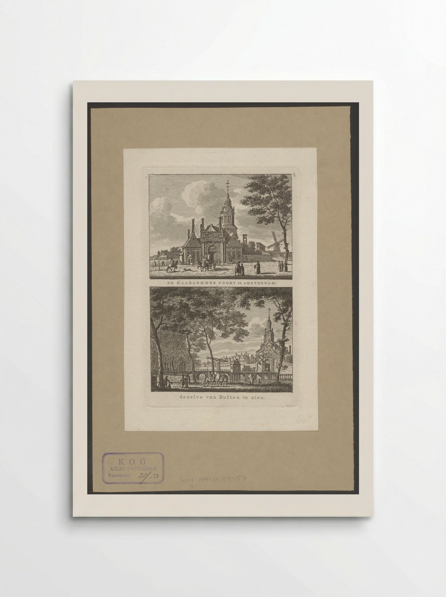Twee stadsgezichten te Amsterdam met Haarlemmerpoort - Carel Frederik Bendorp (I) - Poster