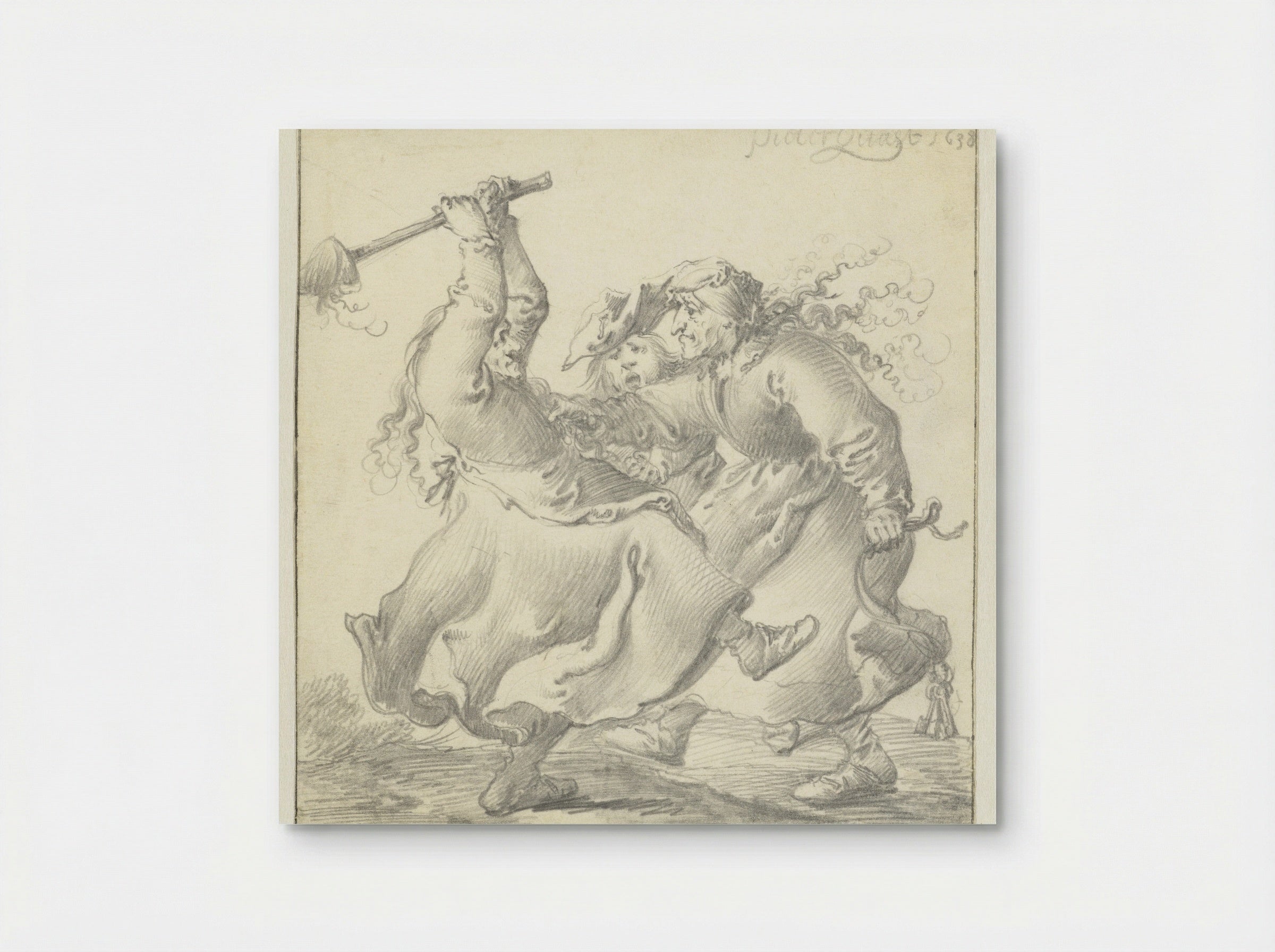 Twee vechtende vrouwen (Two Fighting Women) - Pieter Jansz. Quast - Poster