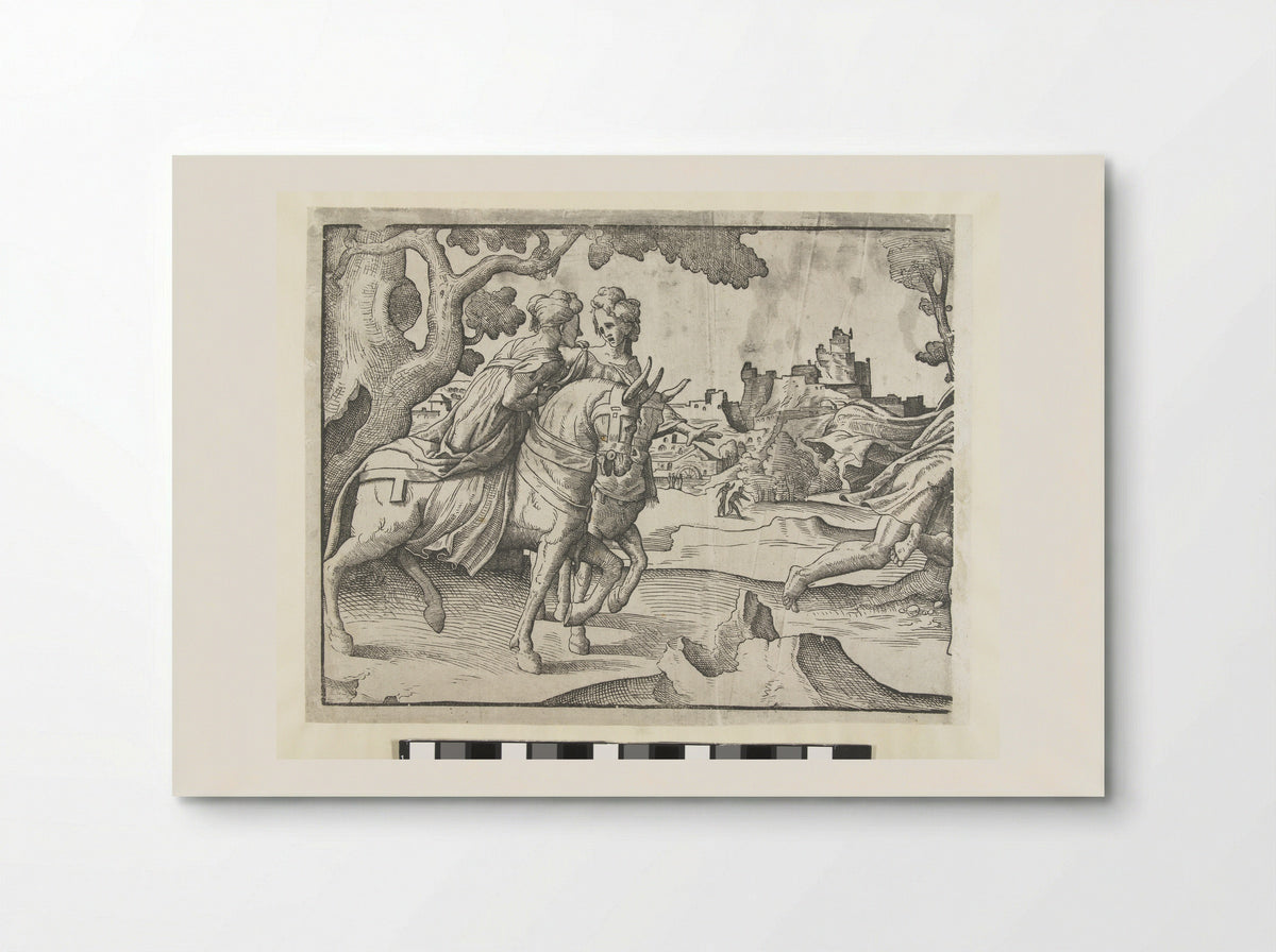 Twee vrouwen op muildieren (Two Women on Mules) - Jan Ewoutsz. - Poster