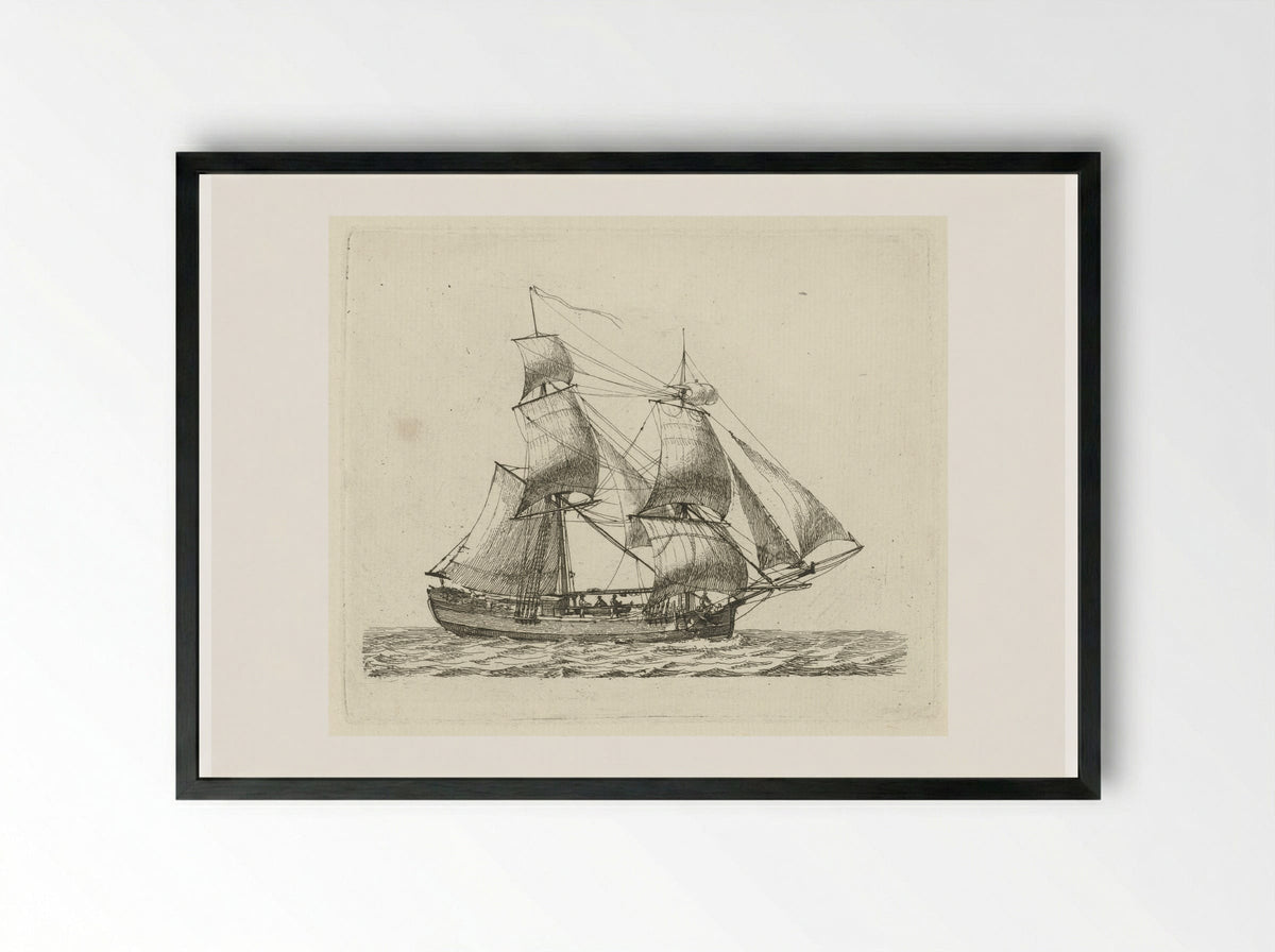 Tweemaster op water - Gerrit Groenewegen - Framed Print Black
