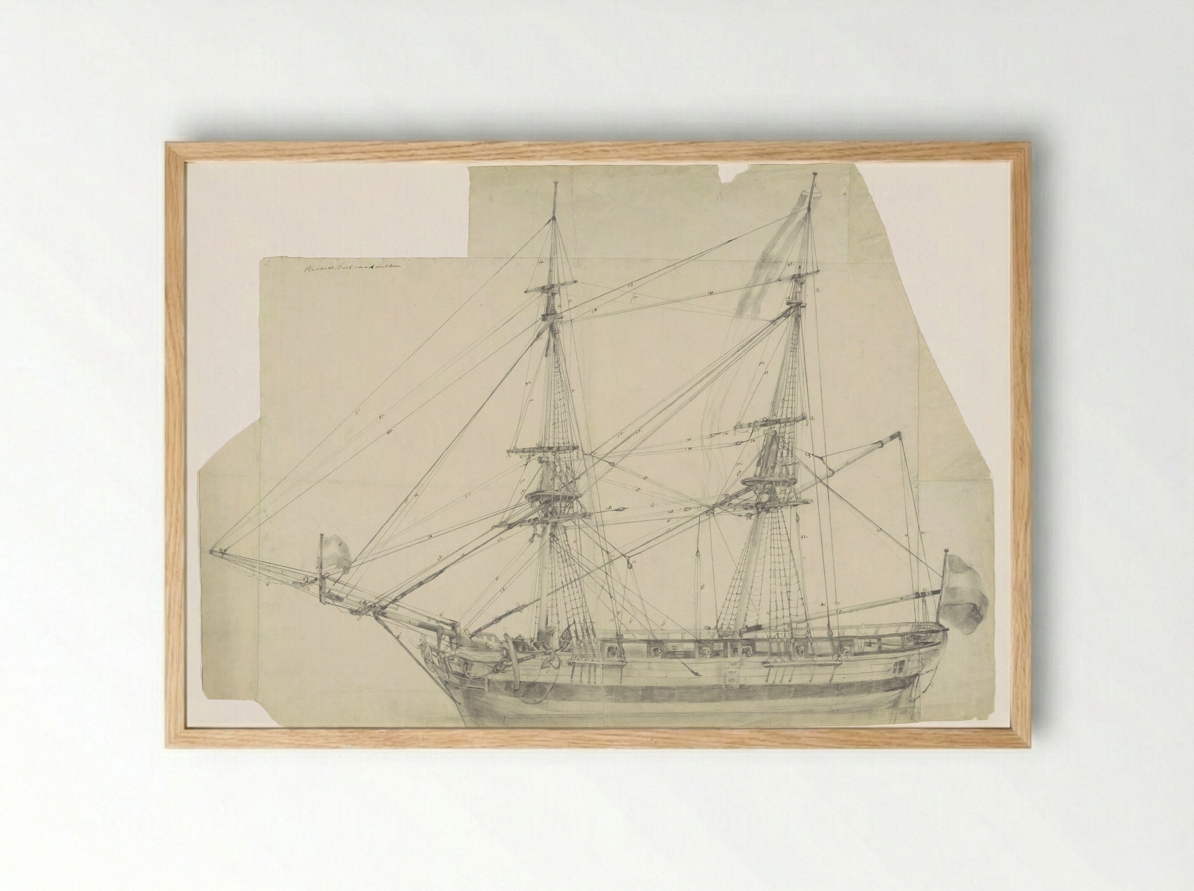 Tweemaster van veertien stukken - Willem Anthonie van Deventer - Framed Print Wood