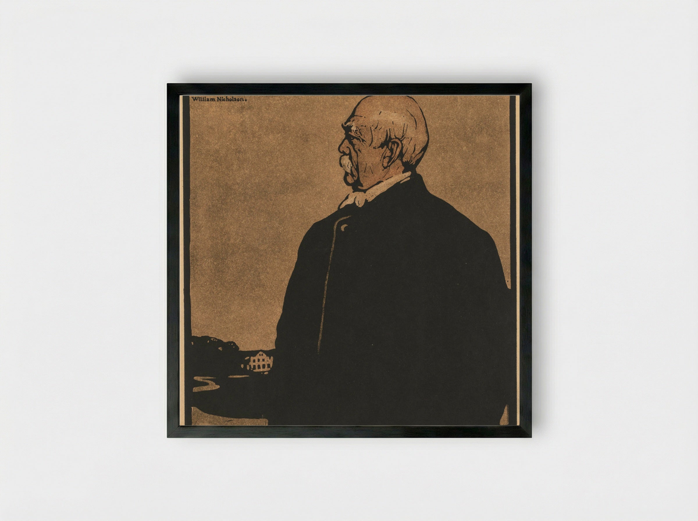 Twelve Portraits: Prince Bismarck - William Nicholson - Framed Print Black