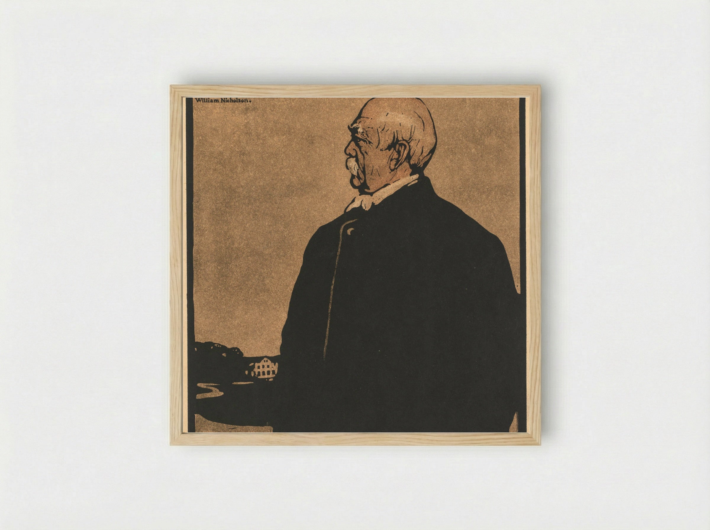 Twelve Portraits: Prince Bismarck - William Nicholson - Framed Print Wood
