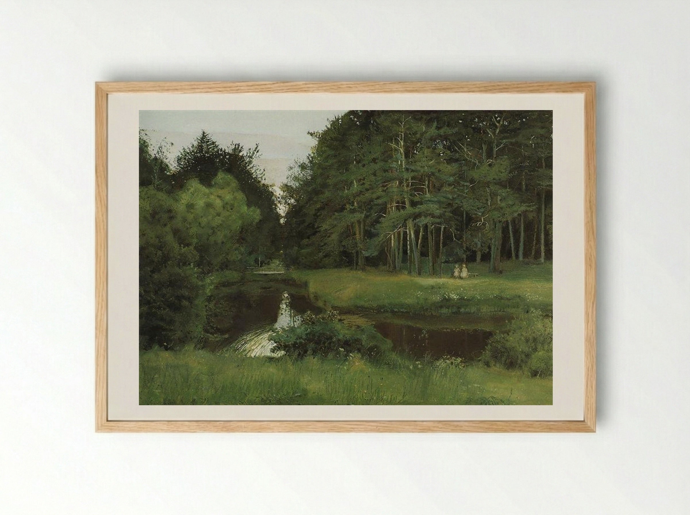 Twilight in the Old Park - Konstantin Somov - Framed Print Wood