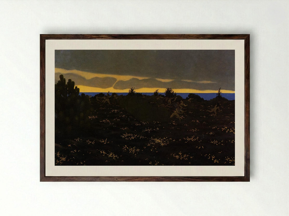 Twilight - Felix Vallotton - Framed Print Dark Wood