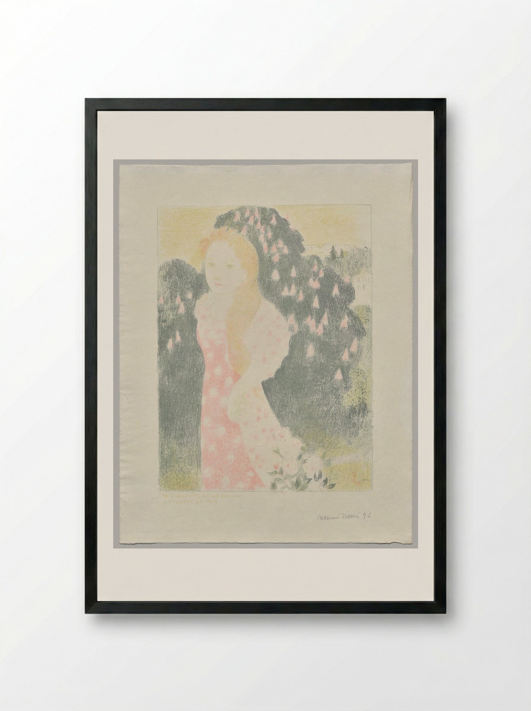 Twilights Have the Softness of Old Paintings - Maurice Denis - Framed Print Black