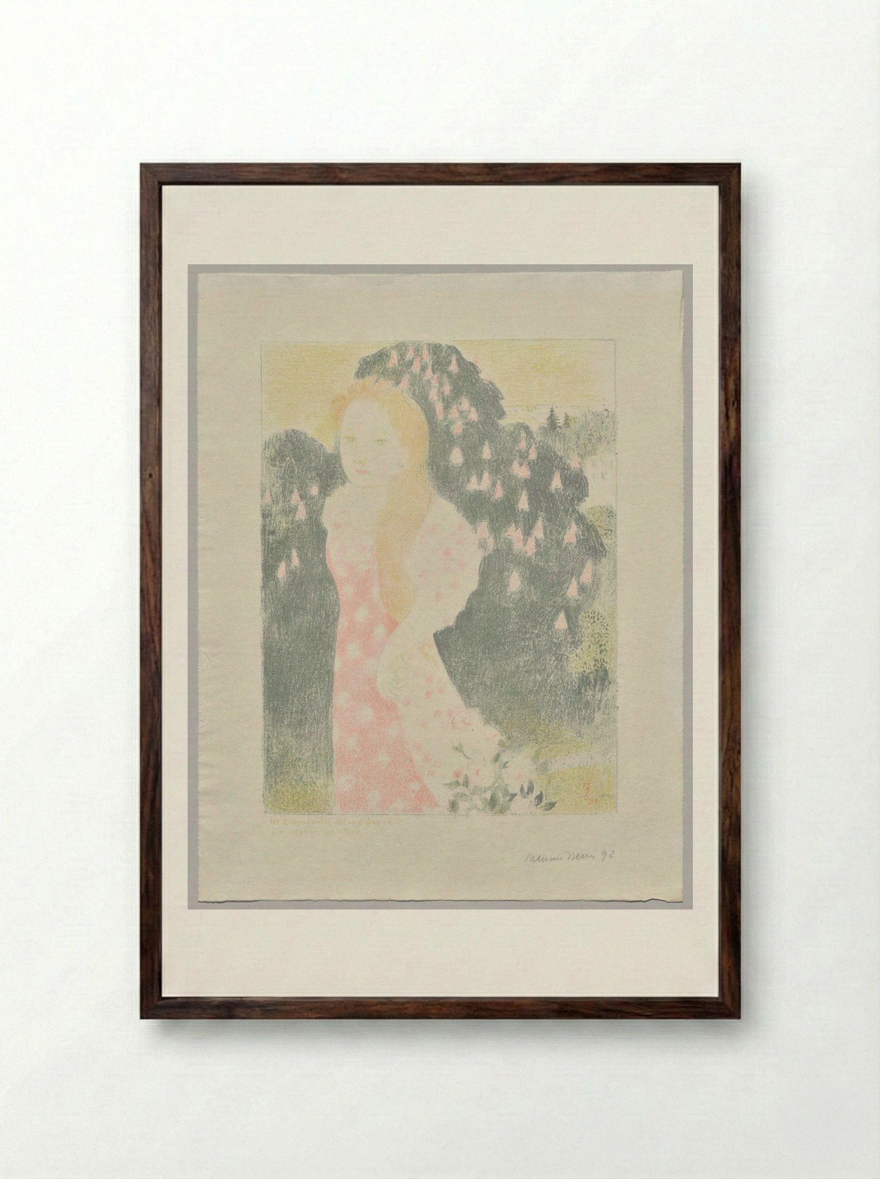Twilights Have the Softness of Old Paintings - Maurice Denis - Framed Print Dark Wood