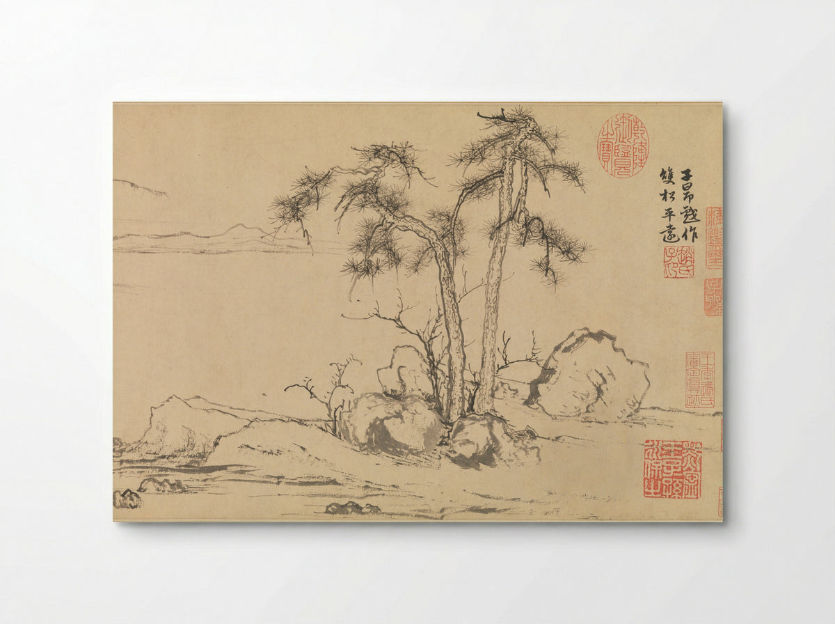 Twin Pines, Level Distance - Zhao Mengfu - Poster