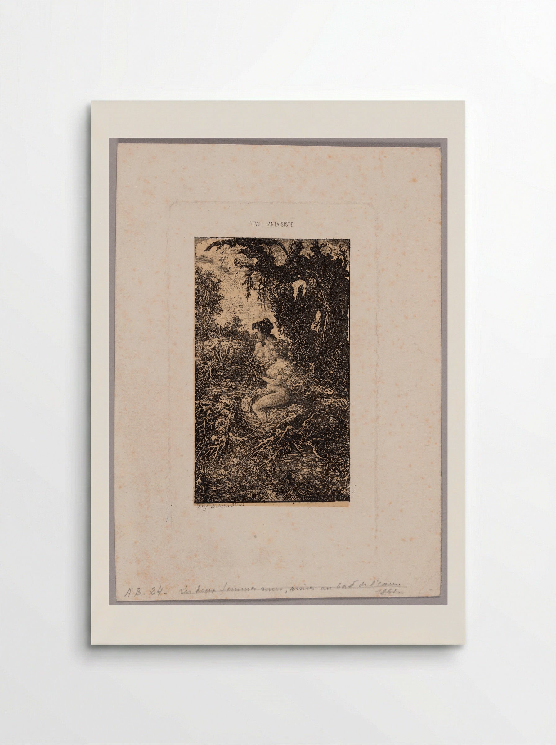 Two Bathers by the Water - Rodolphe Bresdin - Poster