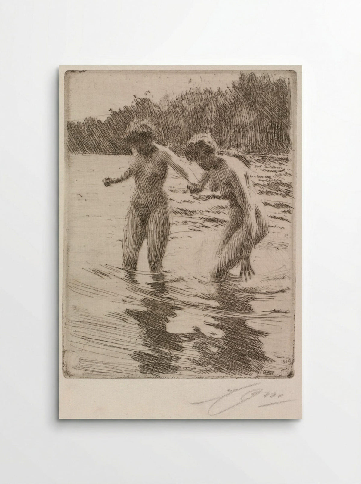 Two Bathers - Anders Zorn - Poster