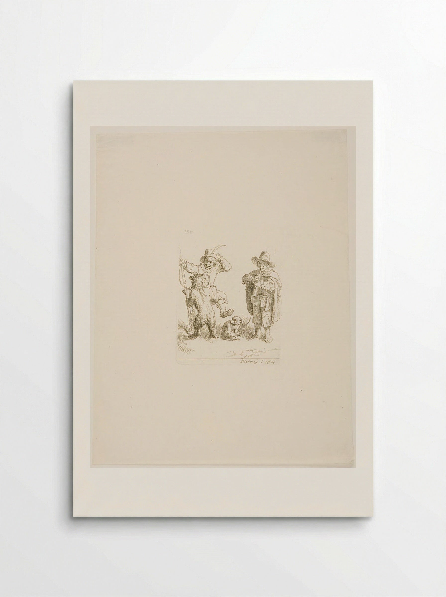 Two Bear Leaders - Christian Wilhelm Ernst Dietrich - Poster