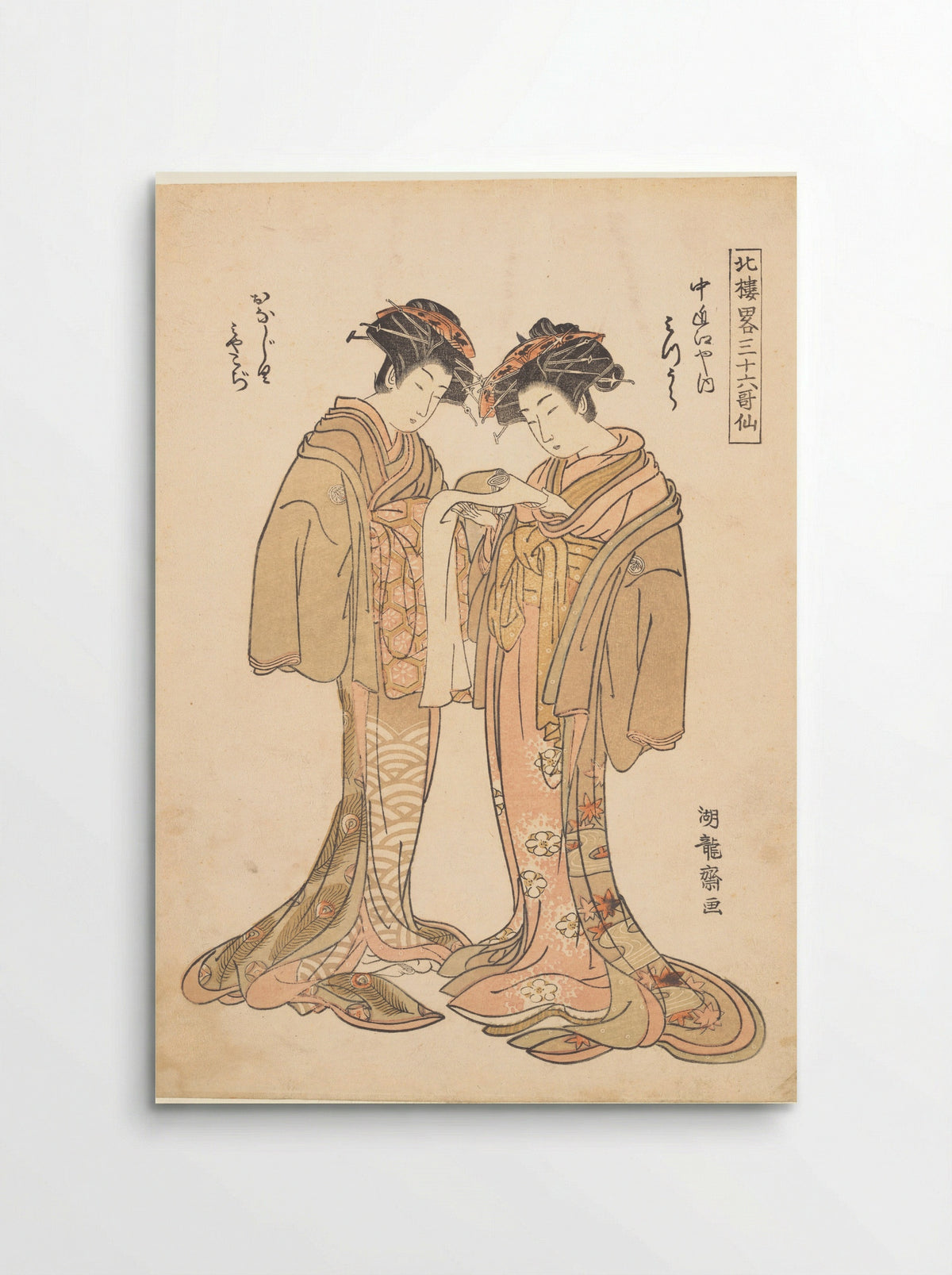 Two Beauties - Isoda Koryūsai - Poster
