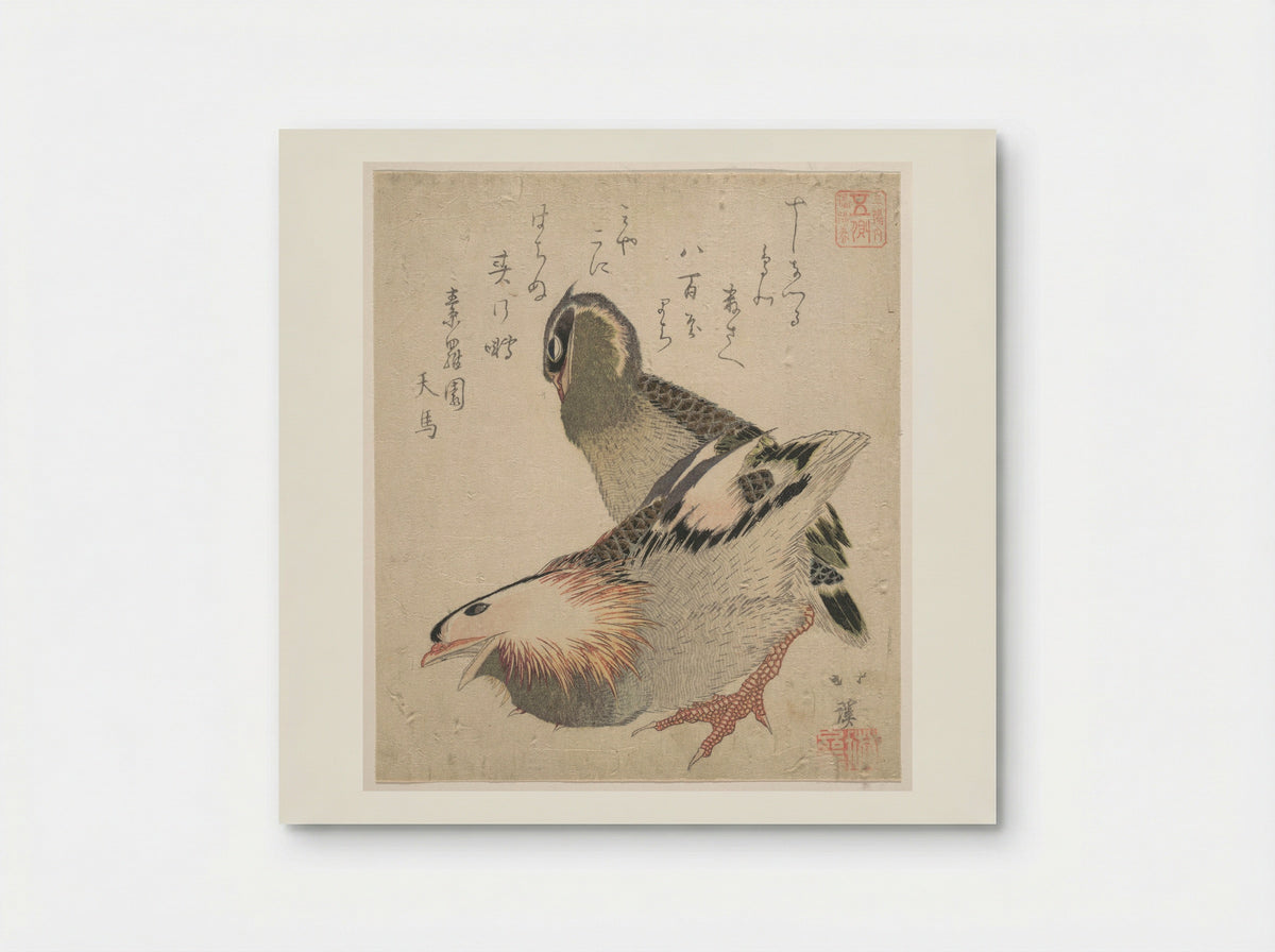 Two Birds - Totoya Hokkei - Poster