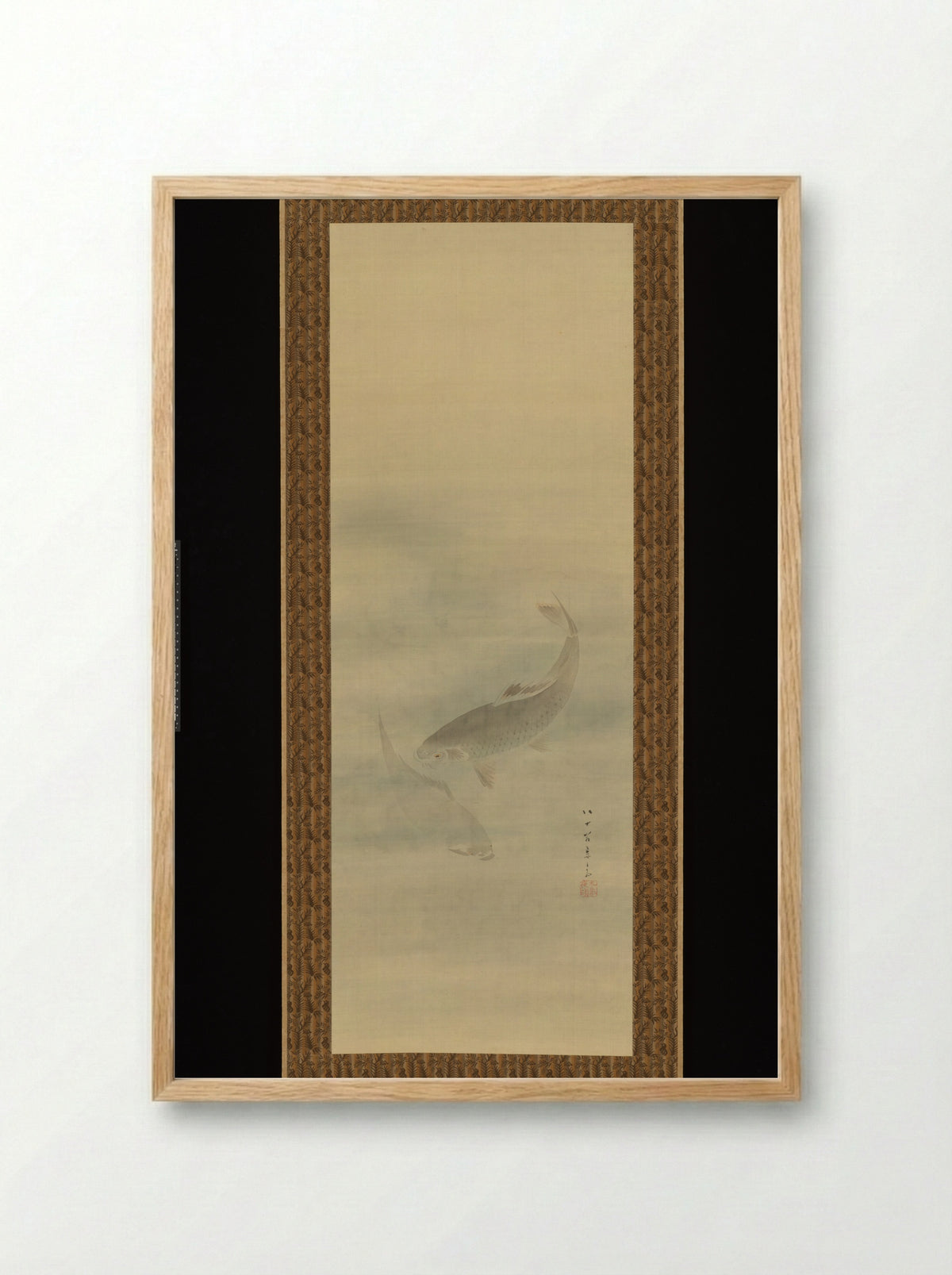 Two Carp - Kikuchi Yōsai - Framed Print Wood