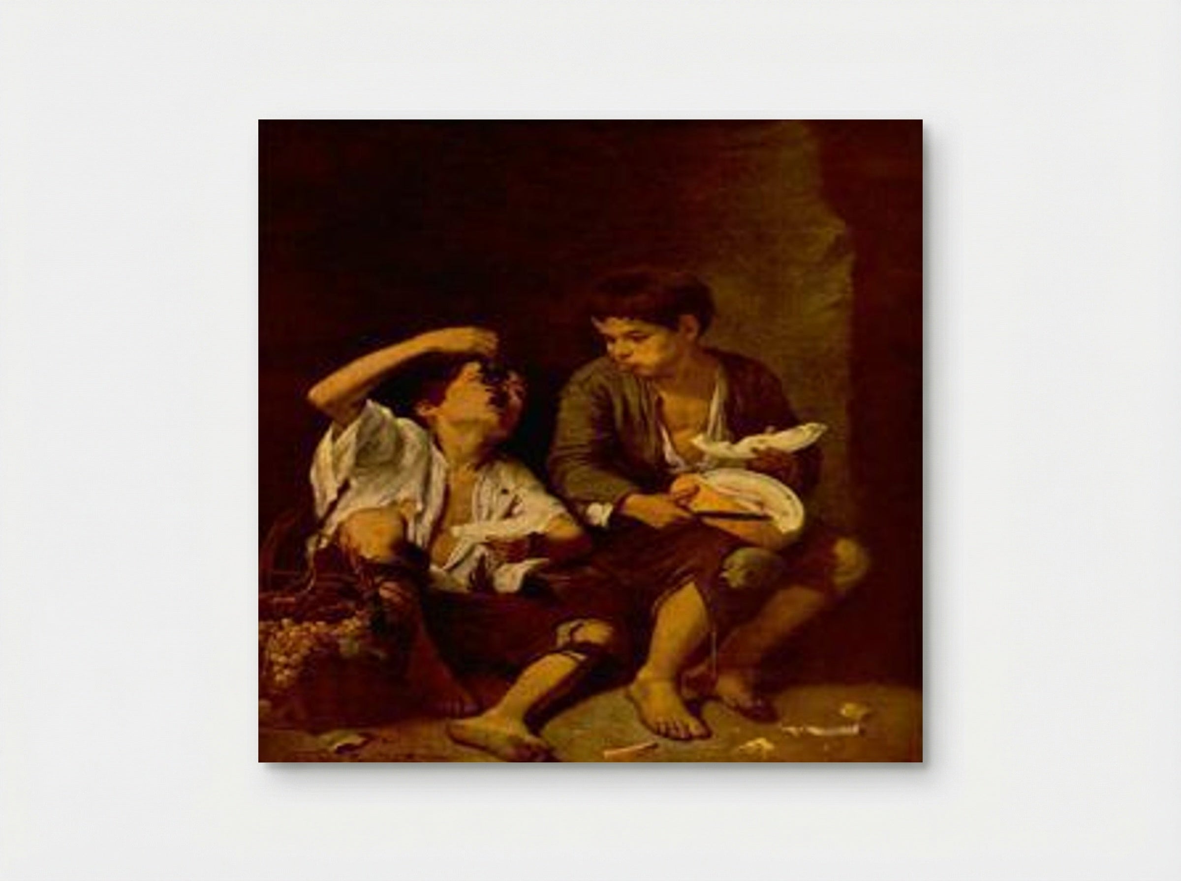 Two Children Eating a Melon and Grapes - Bartolomé Esteban Murillo - Poster