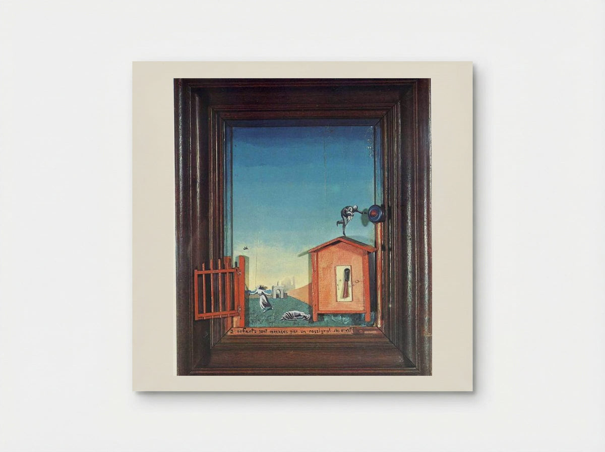 Two Children are Threatened by a Nightingale - Max Ernst - Poster