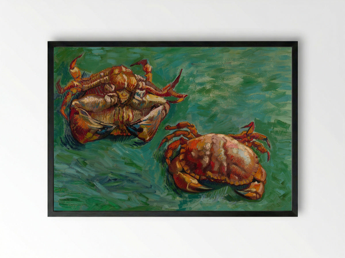 Two Crabs - Vincent van Gogh - Framed Print Black