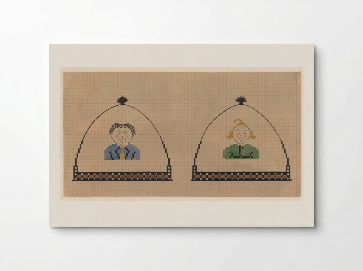 Two Designs for an Embroidered Tea Cosy, with Max and Moritz - Johanna Quirina van Regteren Altena - Poster