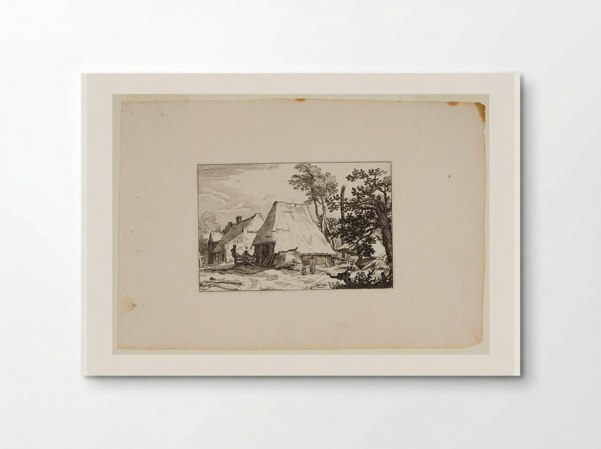 Two Farm Buildings with a Tree in Right Foreground - Claes Jansz. Visscher - Poster