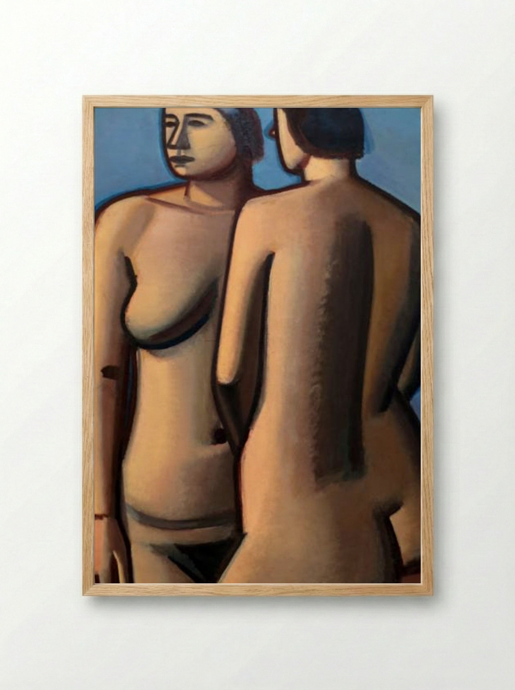 Two Female Nudes - Vilhelm Lundstrøm - Framed Print Wood